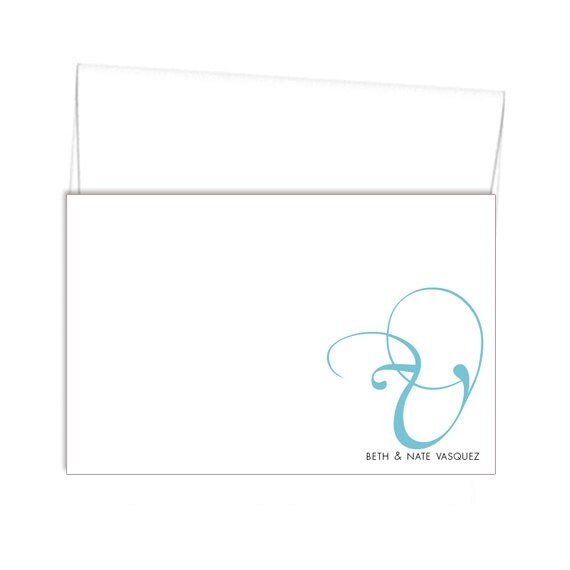 correspondence cards with matching envelopes • 8 for 12 • personalized