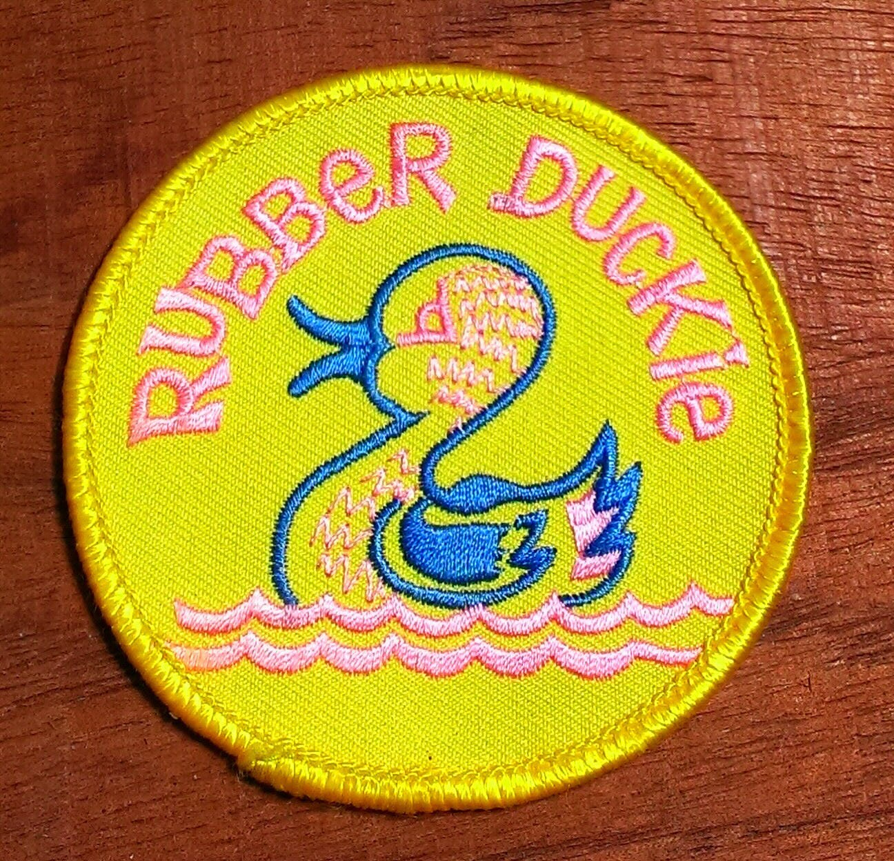 Vintage 1960s Rubber Duckie Embroidered Patch 4552