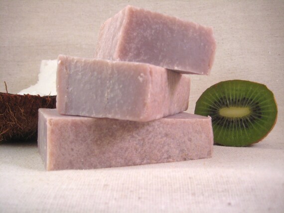 Coconut and Kiwi Soap - Natural Soap, Handmade Soap, Detox Soap, Vegan Soap, Soap