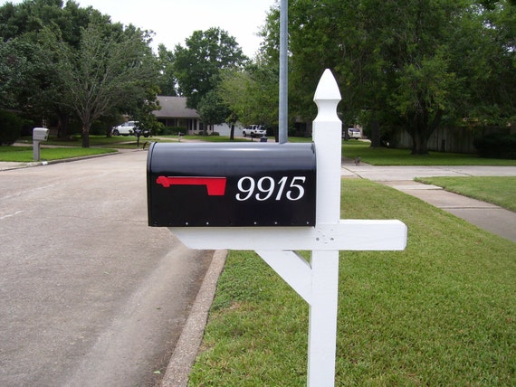 Mailbox number vinyl decal set of 2 vinyl numbers number