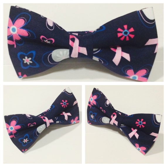 Mens breast cancer bow tie