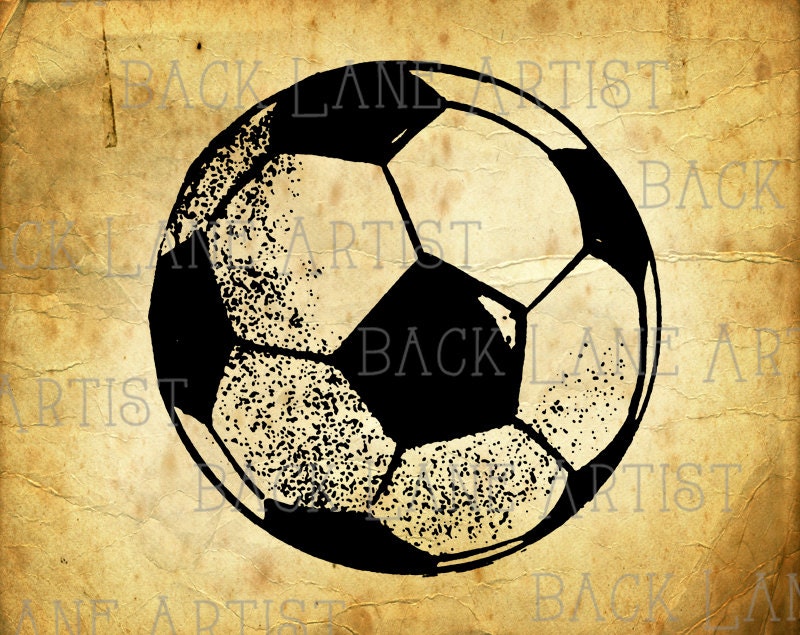 Soccer Ball Clipart Lineart Illustration Instant Download PNG
