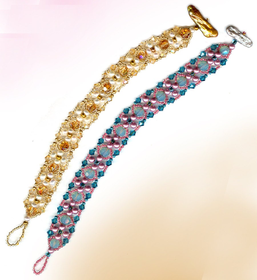 Maryanne Bead Weaving Bracelet instant download pattern for