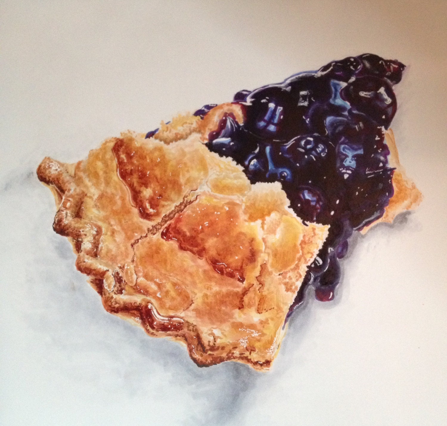 Blueberry Pie Drawing print