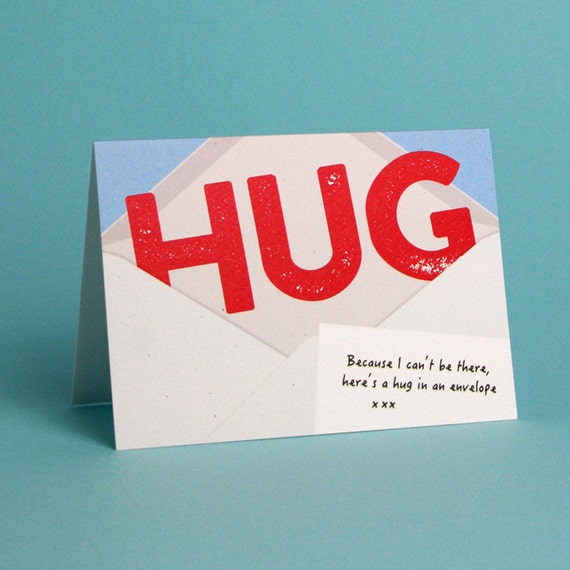 Hug In An Envelope Greetings Card