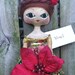 Primitive Christmas Doll Folk Art Tree Topper