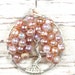 Pink Freshwater Pearl Tree of Life Pendant, Wire Wrapped, Wedding Jewelry, Bridal Jewelry