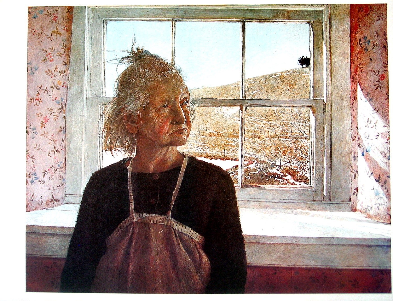 1976 Andrew Wyeth Print Anna Kuerner 10 x 13 Vintage Book