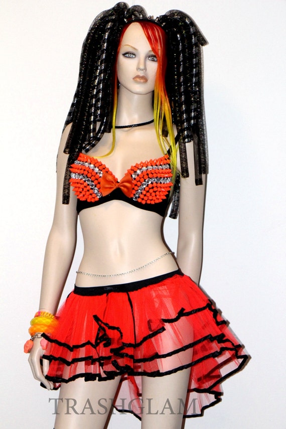 neon yellow rave outfit
