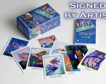 Higher Intuitions Oracle Deck - Signed By Artist - Animal Oracle Cards - Fortune Telling Card Deck - Autographed Deck - Whimsical Animal Art