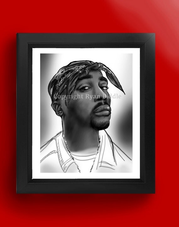 2pac Tupac Amaru Shakur Drawing Print