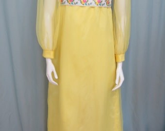 Lorrie Deb San Francisco Taffeta with a sheer overlay maxi dress M dry cleaned