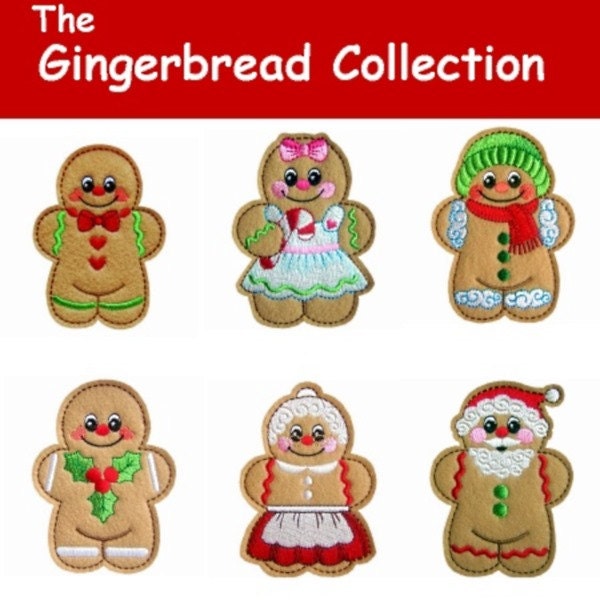 Gingerbread Collection Machine Embroidery Designs