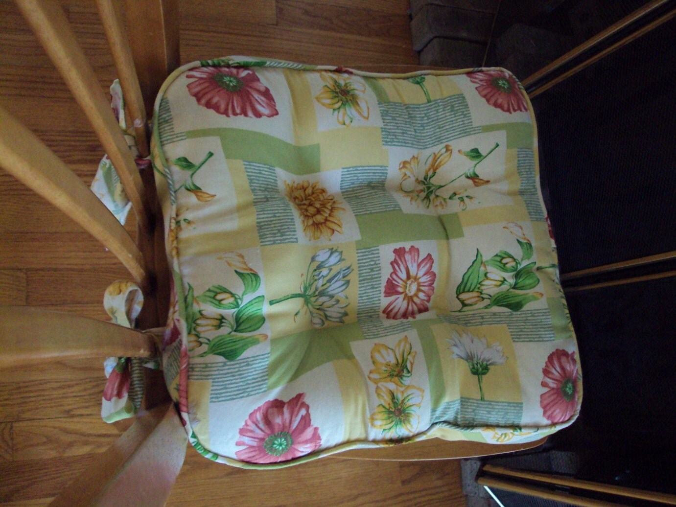 Waverly Tufted Kitchen chair pad seat cushion by 2creativeladys