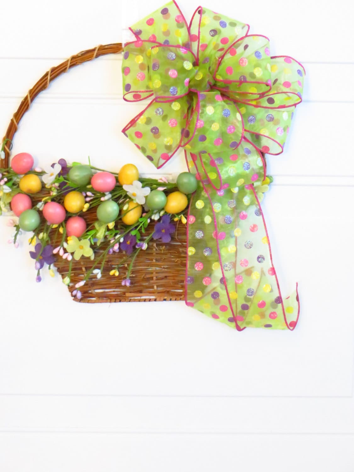 Easter Wreath Spring Wreath Easter Basket Wreath Easter