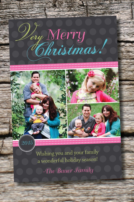 CHRISTMAS PHOTO CARD Custom Christmas Holiday Photo Digital Card- diy, you print, printable Il_570xn