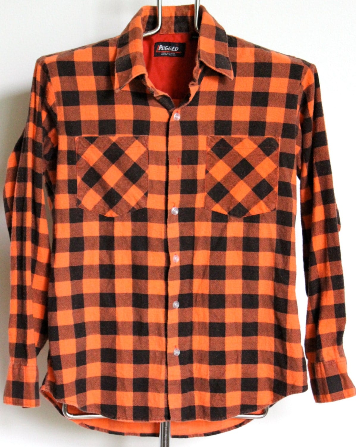 black and orange flannel womens