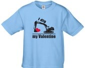 I dig my Valentine digger t shirt for boys, Valentines day digger shirt Il_170x135