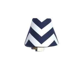Navy and White Chevron Night Light / Baby Boy Girl Nursery Decor / Nautical Bathroom / Premier Prints Blue