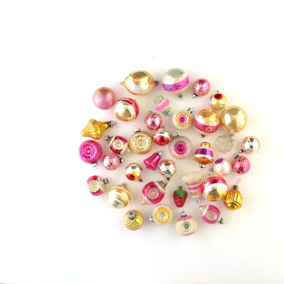 vintage christmas ornaments pink and gold jewel tone vintage christmas ornaments pink and gold jewel tone