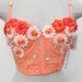Peach EDC Daisy Rave Bra 34 C bustier crop top