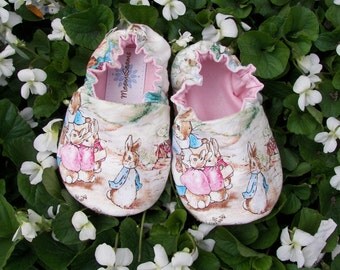 PETER RABBIT and family Baby Shoes--Beatrix Potter