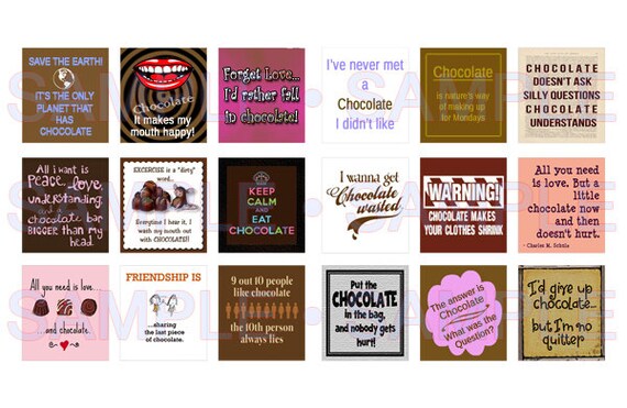 Digital File: Chocolate Sayings 18 by THOUGHTFULxTREASURES