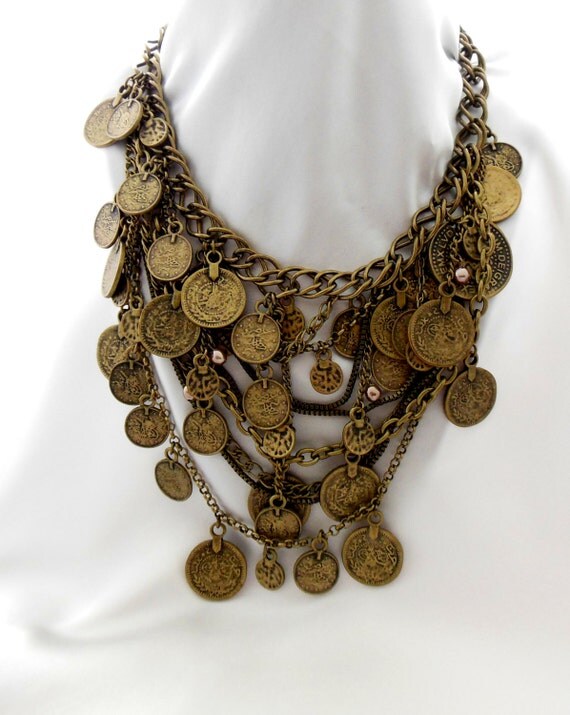 Vintage Coin Bib Necklace by Chico's