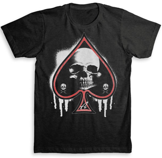Ace of spades T Shirt Death Card Tee American by StrangeLoveTees