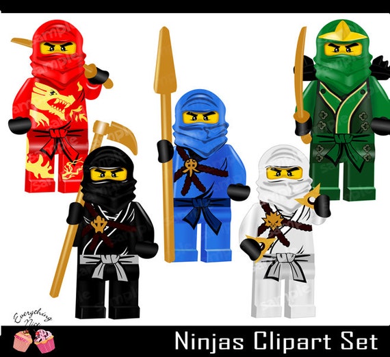 Ninjas Clipart Set