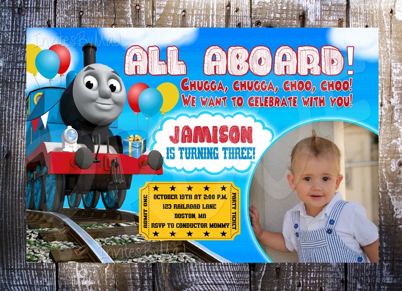 Thomas the Train Birthday Invitation by InvitesByMaL on Etsy