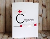 Nurse Graduation Card, Handmade, Nursing School Grad, Congratulations, Congrats Il_170x135