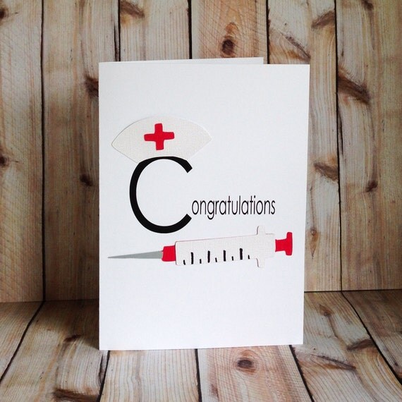 Nurse Graduation Card, Handmade, Nursing School Grad, Congratulations, Congrats Il_570xn