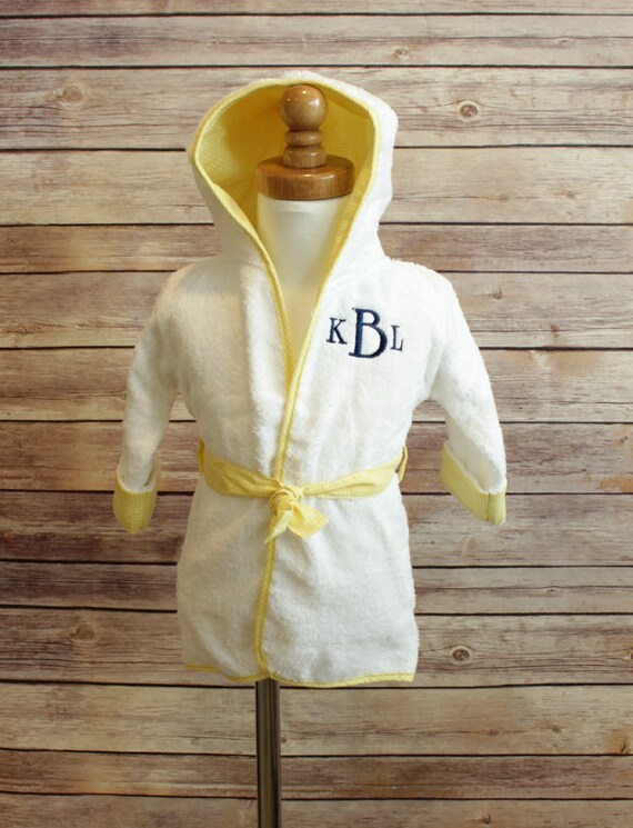 Items similar to Monogrammed Hooded Baby Bath Robe Boys or Girls