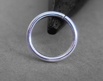 18 Gauge, Sterling Silver Endless Hoop, Silver Nose Ring Hoop, Tragus Jewelry, You Choose Diameter, 6mm, 7mm, 8mm, 9mm, 10mm, 11mm