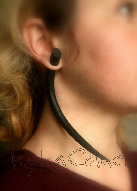 Fake ear gauges Faux gauges /Gauge earrings /spiral gauge/