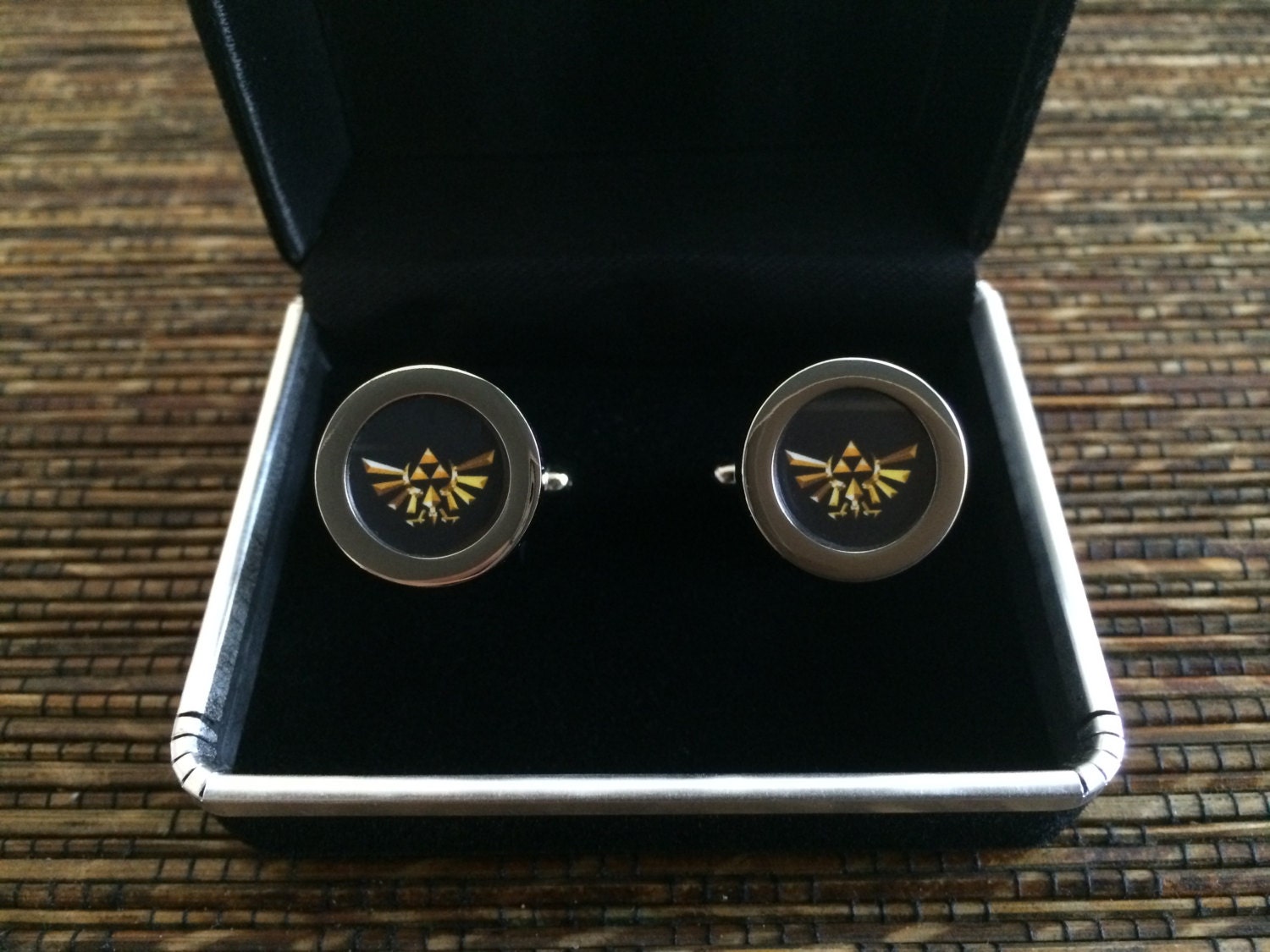 Gold Zelda Hyrule Royal Crest Cufflinks by ABitofImagination