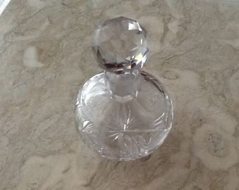 Antique Perfume Bottle Crystal Glass Pristine Condition