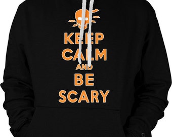 KEEP CALM and Be Scary!, Halloween Costume Shirt, Cheap Halloween Hoodie, Happy Halloween Sweatshirt - Two-Toned Hoodie - GH_01106_2tonehood