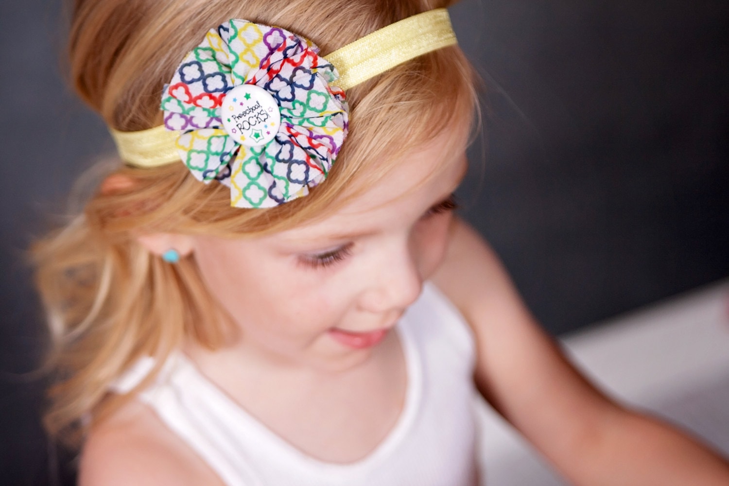 Preschool Headband, Back to School Headband, School Rocks, PreK, Red