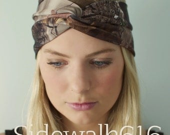 Camo Headband Real Tree Camo Head Wrap Turban