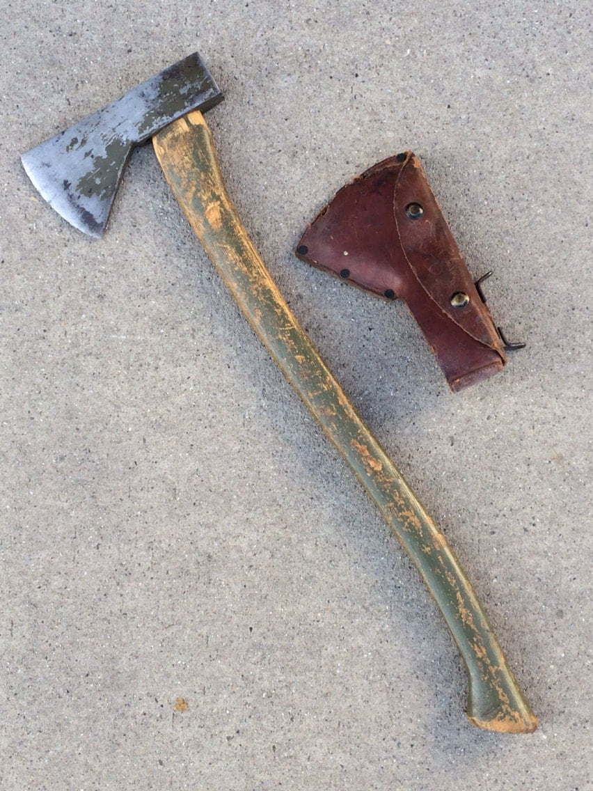 Vintage WW2 US Army Ax Antique Military Axe Collins