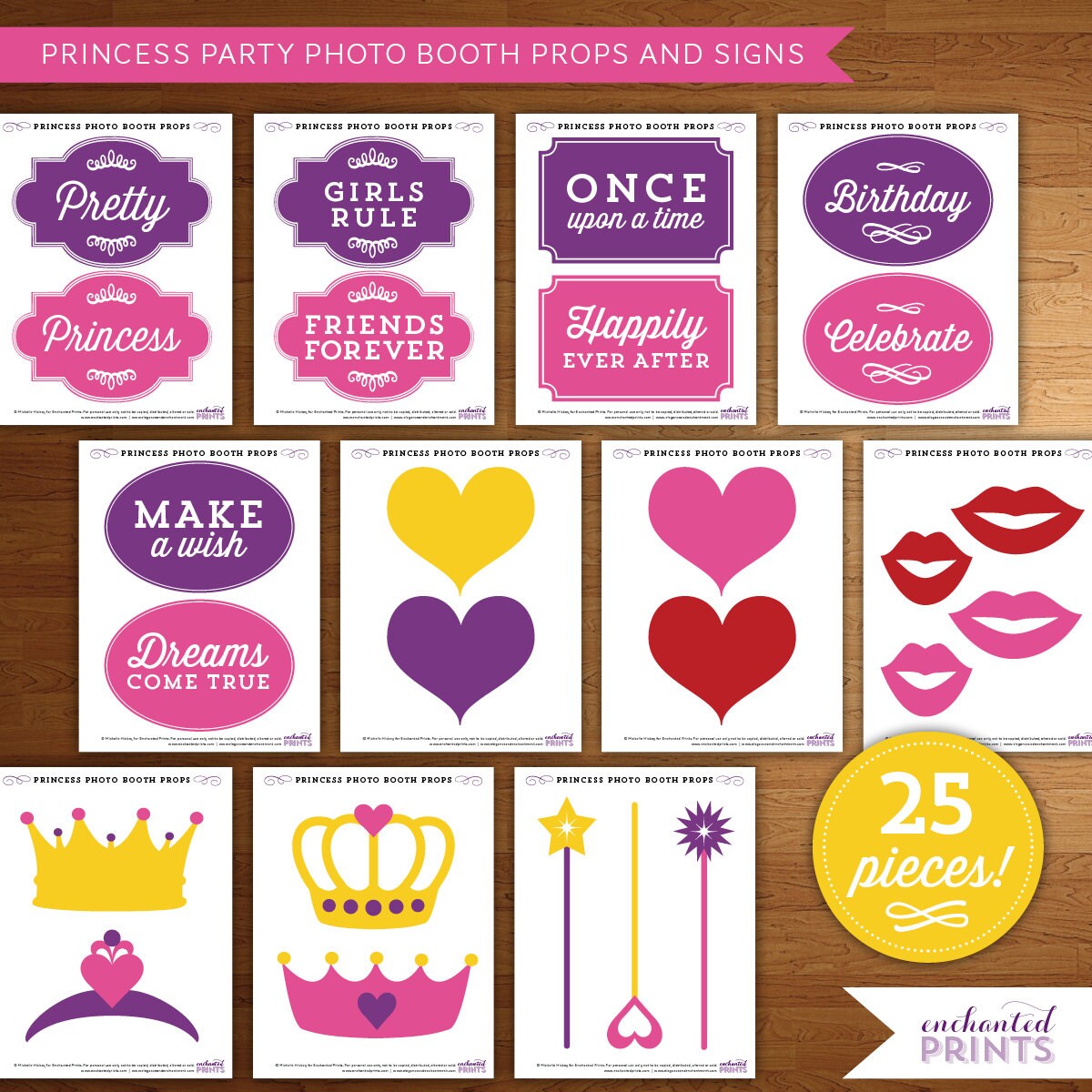 Instant Download Princess Birthday Party Printable DIY
