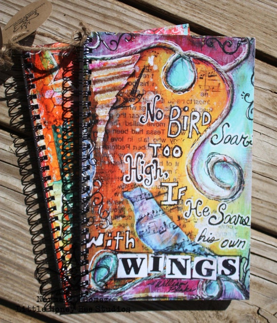 SALE: Spiral Notebook, Journal - Wings