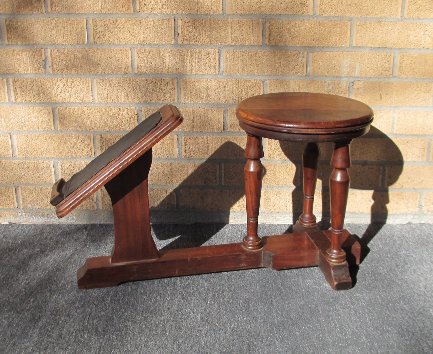 shoe bench fitting Antique WOOD Fitting BENCH Shoe SHOE Salesman by