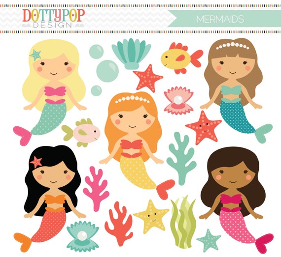 free baby mermaid clipart - photo #24