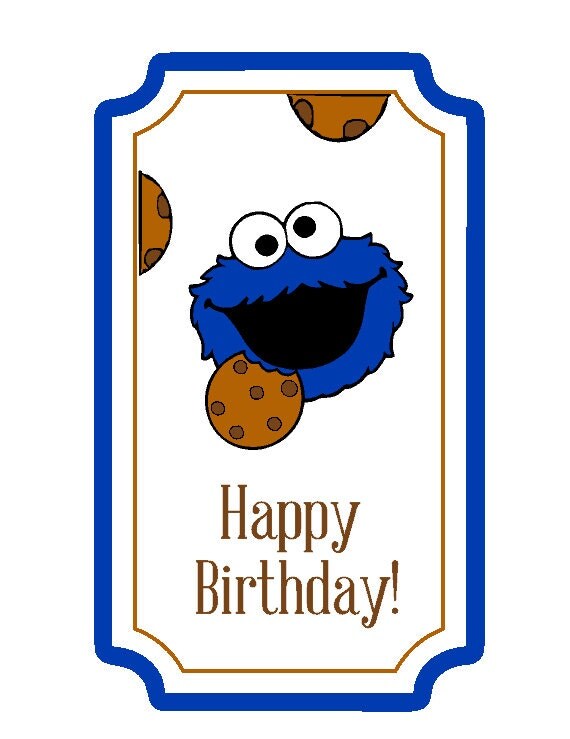 Cookie Monster Milk Bottle Label for Cookie Monster Birthday
