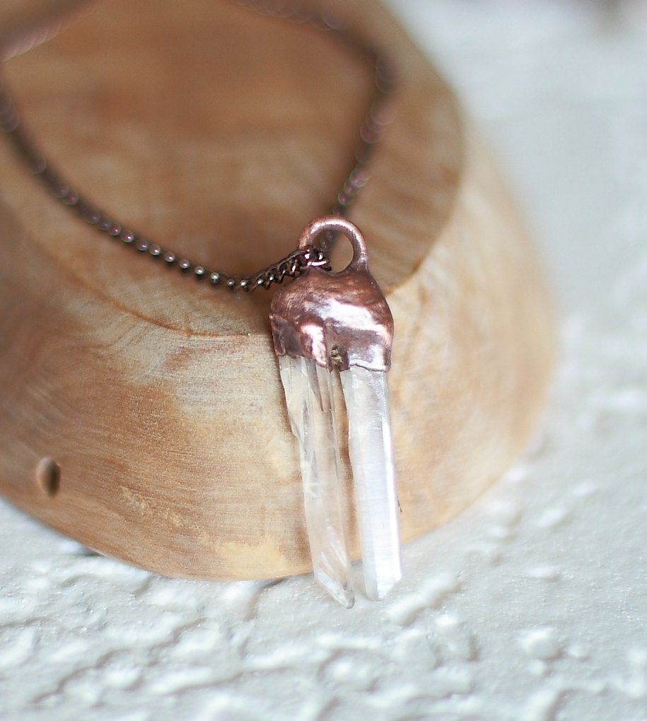 Raw Crystal Necklace Rough Crystal Pendant Rough Gemstone