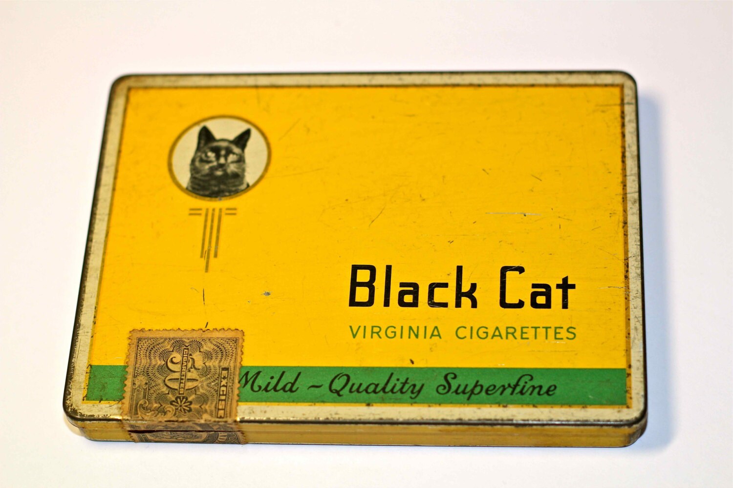 Black Cat Virginia Cigarettes Tin