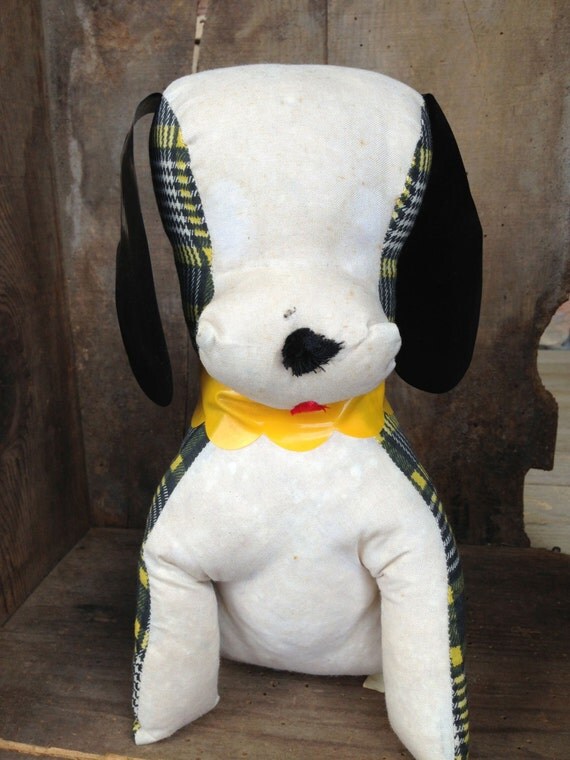 Vintage Carnival Prize Styrofoam Stuffed Dog by StylishPiggy